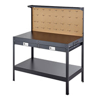 VEVOR Workbench 242.5 Lbs 47.2-Inch Heavy Duty Workbench with Pegboard Outlets