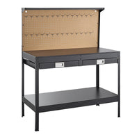 VEVOR Workbench 242.5 Lbs 47.2-Inch Heavy Duty Workbench with Pegboard Outlets