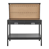 VEVOR Workbench 242.5 Lbs 47.2-Inch Heavy Duty Workbench with Pegboard Outlets