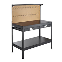 VEVOR Workbench 242.5 Lbs 47.2-Inch Heavy Duty Workbench with Pegboard Outlets