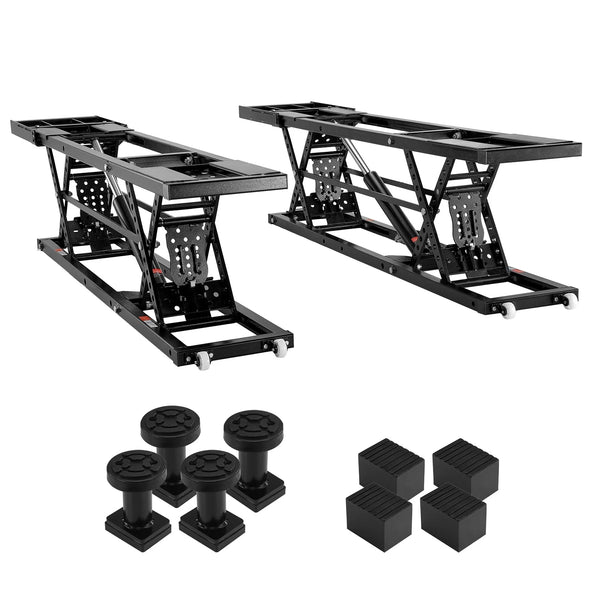 Portable Car Lift Built for Home Garage Use, 7000 LB Capacity, Q235B Carbon Steel, Foldable Design