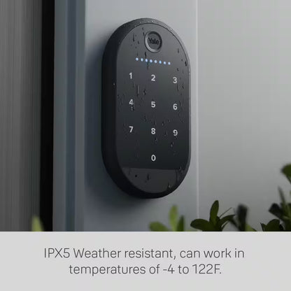 Apartment Smart Door Lock with Wi-Fi and Fingerprint Keypad Access, Black Suede