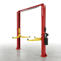12000 Lbs Extra Height 167Inch 2 Post Lift Two Post Car Lift AK-M120 Auto Lift Car Lift Hoist 2 Post Car Lift (Extra Height, Red) — Studio Shot