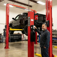 12000 Lbs Extra Height 167Inch 2 Post Lift Two Post Car Lift AK-M120 Auto Lift Car Lift Hoist 2 Post Car Lift (Extra Height, Red) — Lifestyle